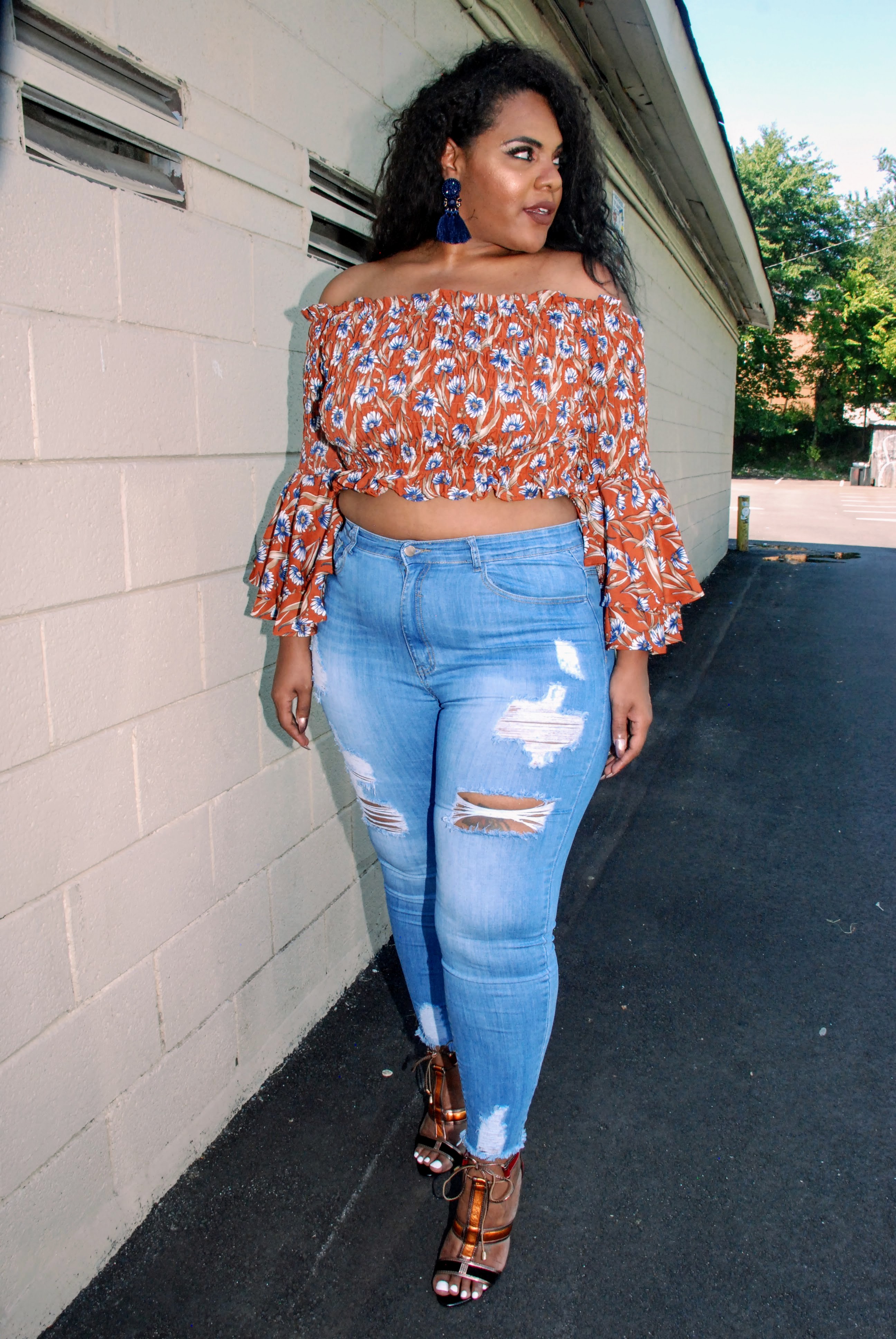 extreme ripped jeans plus size